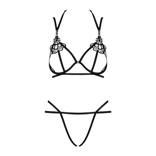 Obsessive Badossa set L/XL - Комплект открытого нижнего белья