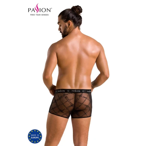 Passion 032 S/M - Чоловічі прозорі боксери SHORT JAMES black