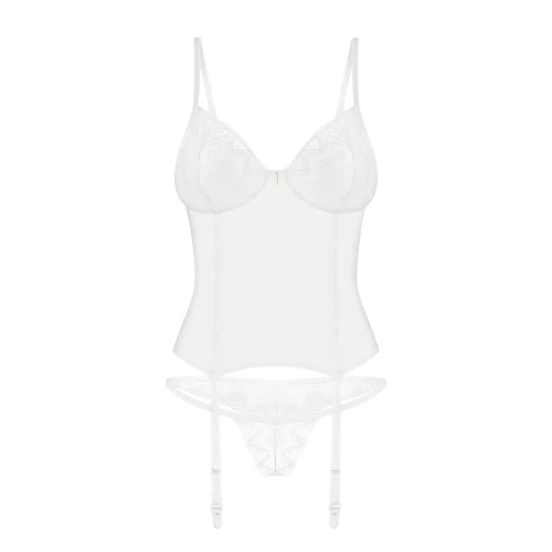 Корсет Obsessive Alissium corset & thong XL/2XL