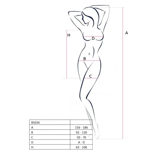 Passion BS026 white - Бодистокинг платье-сетка на бретелях