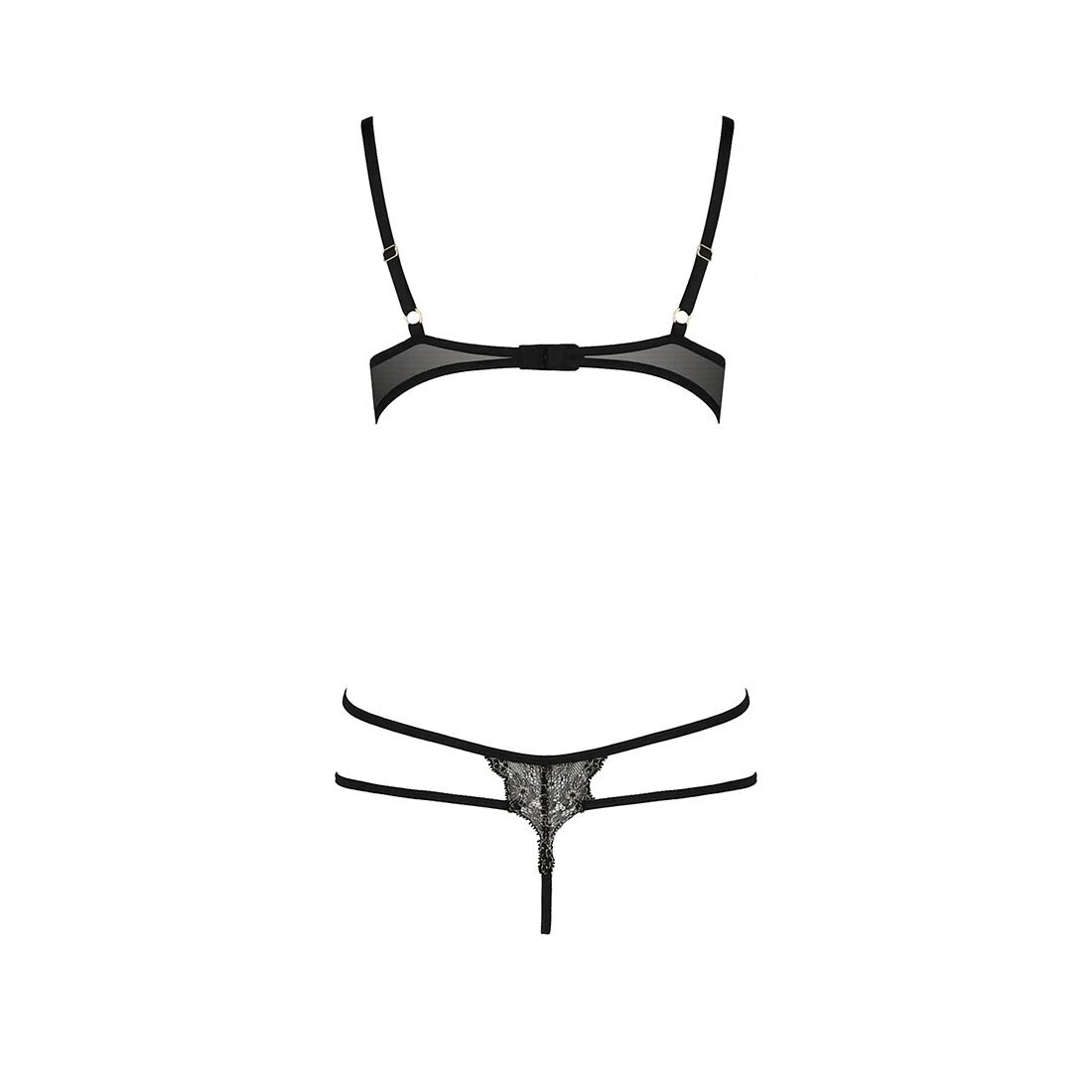 Боди монокини с открытой грудью VALERY BODY black XXL/XXXL - Passion Exclusive