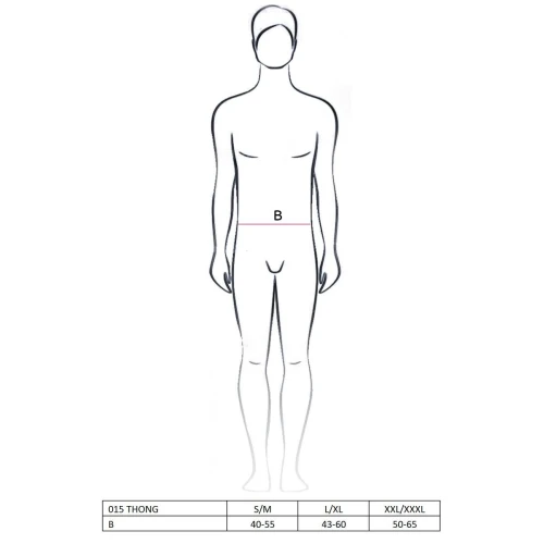 Мужские стринги с блестящим гульфиком Passion 015 THONG silver L/XL