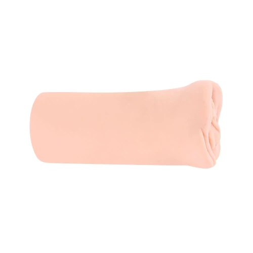 На фото изображен бежевый двухслойный мастурбатор-вагина Kokos Nara Double Layer для мужчин на белом фоне