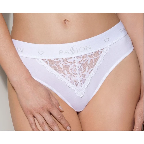 Passion PS001 PANTIES (M) - Труси з мереживом (Білі)