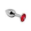 Alive Mini Metal Butt Plug Red M - Анальная пробка с кристаллом