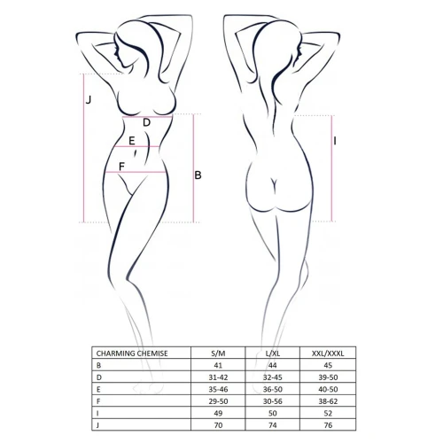 CHARMING CHEMISE black L/XL - Приталенная сорочка