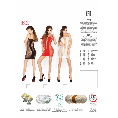 Passion BS027 black - Відвертий бодістокінг на бретелях