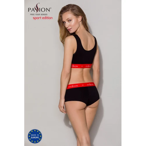 Passion PS003 TOP (L) - Спортивный женский топ (Черный)