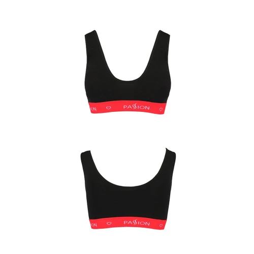 Passion PS003 TOP (L) - Спортивный женский топ (Черный)