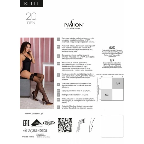 Pasion ST111 nero 5 (20 den) - Чорні панчохи