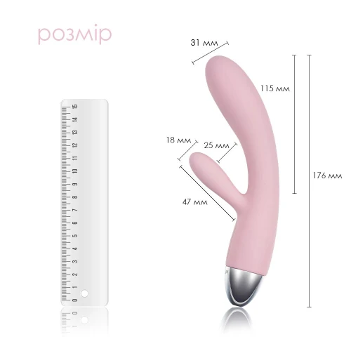 Svakom Alice Pale Pink - Вібратор кролик для точки G і клітора