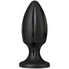 Doc Johnson Platinum Premium Silicone - The Rocket - Black - Анальна пробка з каналами для змащення