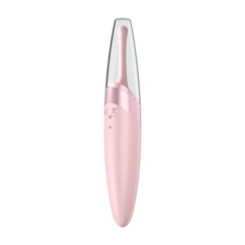 На фото изображен розовый вибратор для клитора Satisfyer Twirling Delight (Rose) для женщин на белом фоне.
