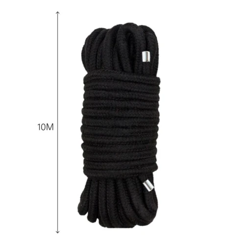 Веревка для BDSM BTB Bondage Rope Black, длина 10 м, диаметр 65 мм, полиэстр