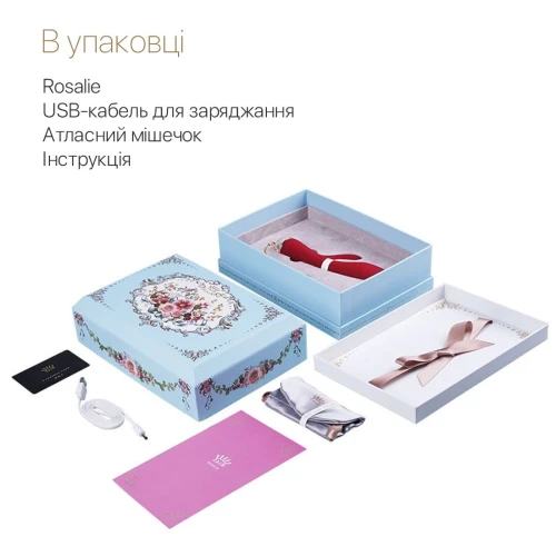 На фото изображен красный вибратор-кролик с золотой цепочкой Zalo - Rosalie Bright Red для женщин на белом фоне.