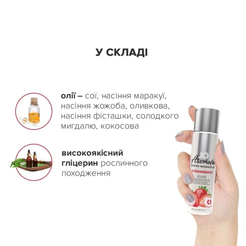 Массажное масло System JO Aromatix - Massage Oil - Strawberry 120 мл
