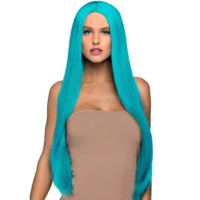 Leg Avenue Long straight center part wig turquoise - Яркий парик для образа
