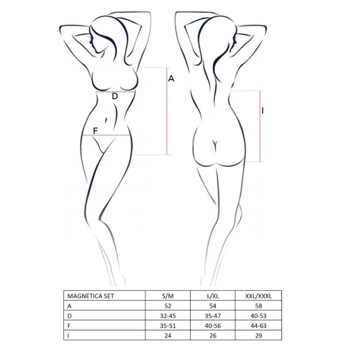 MAGNETICA SET black L/XL - Секс костюм зайки 