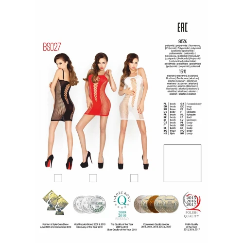 Passion BS027 red - Відвертий бодістокінг на бретелях