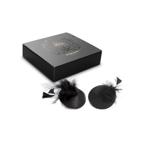 Burlesque pasties FEATHER - Наклейки на соски с перьями (пэстис, стикини)