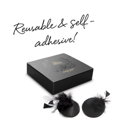 Burlesque pasties FEATHER - Наклейки на соски с перьями (пэстис, стикини)