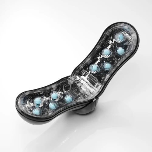 Tenga FLIP ORB STRONG - Blue Rush- Мастурбатор в футуристичном дизайне с плотными шариками внутри 