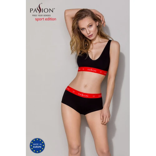 Passion PS003 TOP (M) - Спортивный женский топ (Черный)
