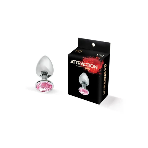 MAI Attraction Toys №73 — Анальная пробка с розовым камнем