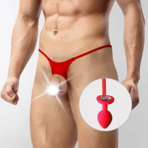 Art of Sex - Joni plug panties XS-2XL - Красные мужские трусы с анальной пробкой (L)