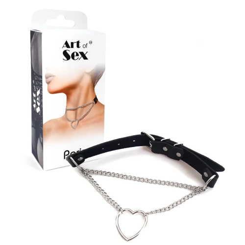 Art of Sex - Paris - Чокер серце на шию з натуральної шкіри