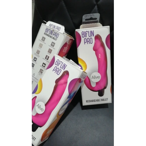 Вибратор вагинально-клиторальный Alive Bifun Pro, Pink (мятая упаковка!!!)