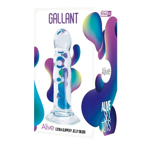 Прозрачный фаллоимитатор Alive Gallant Jelly Dildo (мятая упаковка)