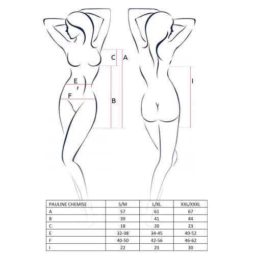 PAULINE CHEMISE black L/XL - Приталенная сорочка с пажами