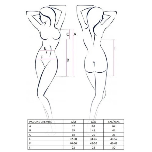 PAULINE CHEMISE black L/XL - Приталенная сорочка с пажами