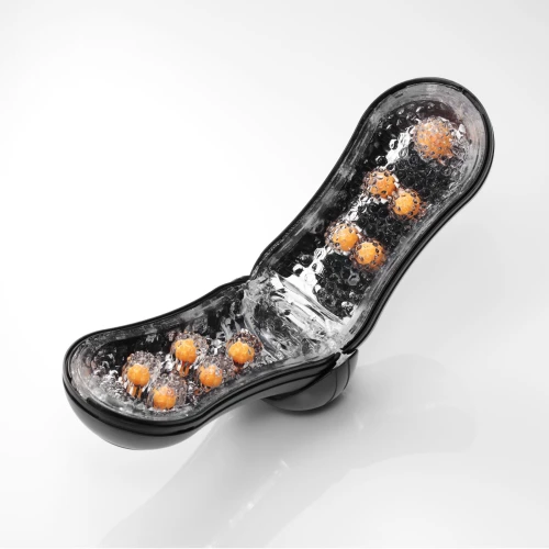 Tenga FLIP ORB STRONG - Orange Crash - Мастурбатор в футуристичном дизайне с плотными шариками внутри