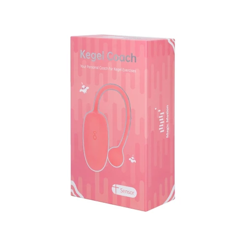 На фото зображено рожевий смарт-тренажер Кегеля - Magic Motion Kegel Coach для жінок на білому тлі.
