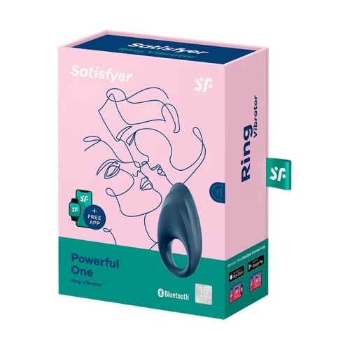 Satisfyer Powerful One - Эрекционное смарт кольцо, форма с ребрышками
