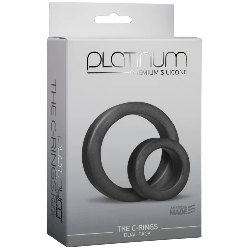 Doc Johnson Platinum  - The C-Rings Charcoal - Набор эрекционных колец