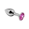 Alive Mini Metal Butt Plug Pink M - Анальная пробка с кристаллом