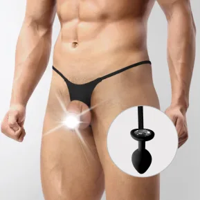 Art of Sex - Joni plug panties XS-2XL - Черные мужские трусы с анальной пробкой (S)