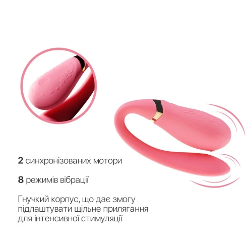 На фото зображено рожевий вібратор Zalo - Fanfan Rouge Pink для пар на білому тлі.