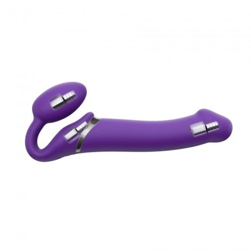 Безремневой страпон с вибрацией Strap-On-Me Vibrating Violet L (мятая упаковка)