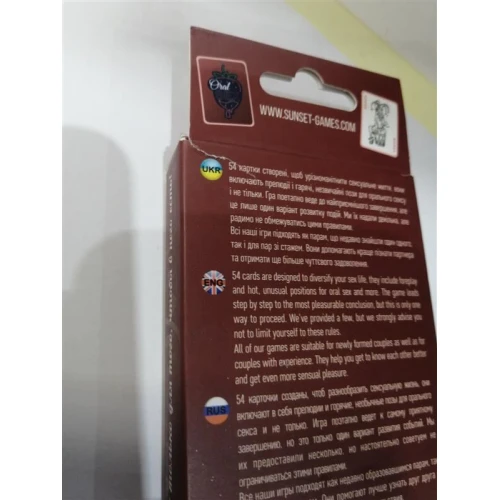 Эротическая игра для пар «Oral sex» (UA, ENG, RU) (надорвана упаковка!!!)
