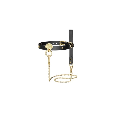 Zalo Collar & Leash Set Black - Премиум ошейник с поводком 