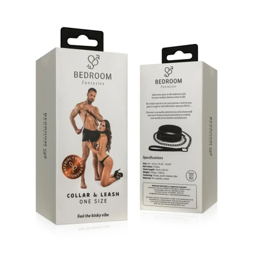 Bedroom Fantasies Collar & Leash - Ошейник с поводком 