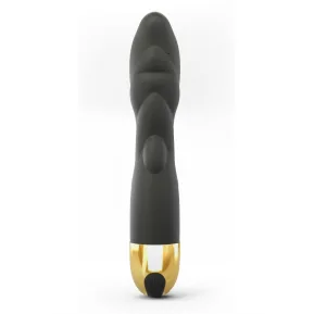 На фото зображено чорний Dorcel Flexi & Joy - Вібратор з регульованим кутом вигину та двома потужними моторами для жінок на світлому тлі.