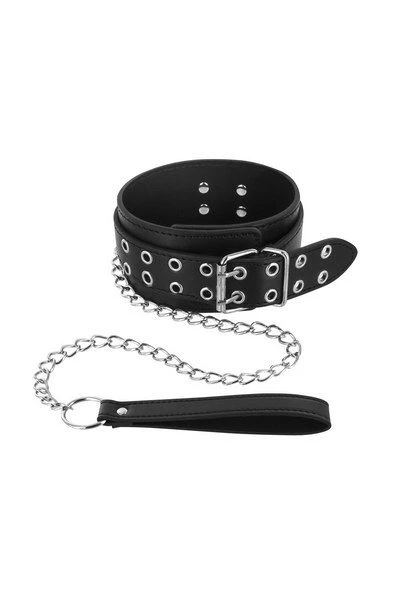 Ошейник с поводком Fetish Tentation Eyalets and Leash (мятая упаковка)