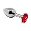 Alive Mini Metal Butt Plug Red L - Анальная пробка с кристаллом