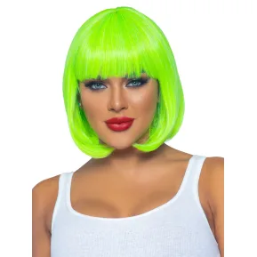 Leg Avenue 12" Neon short bob wig Neon Green - Неоновый салатовый парик