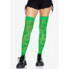 Leg Avenue 420 Net thigh highs Green - Панчохи